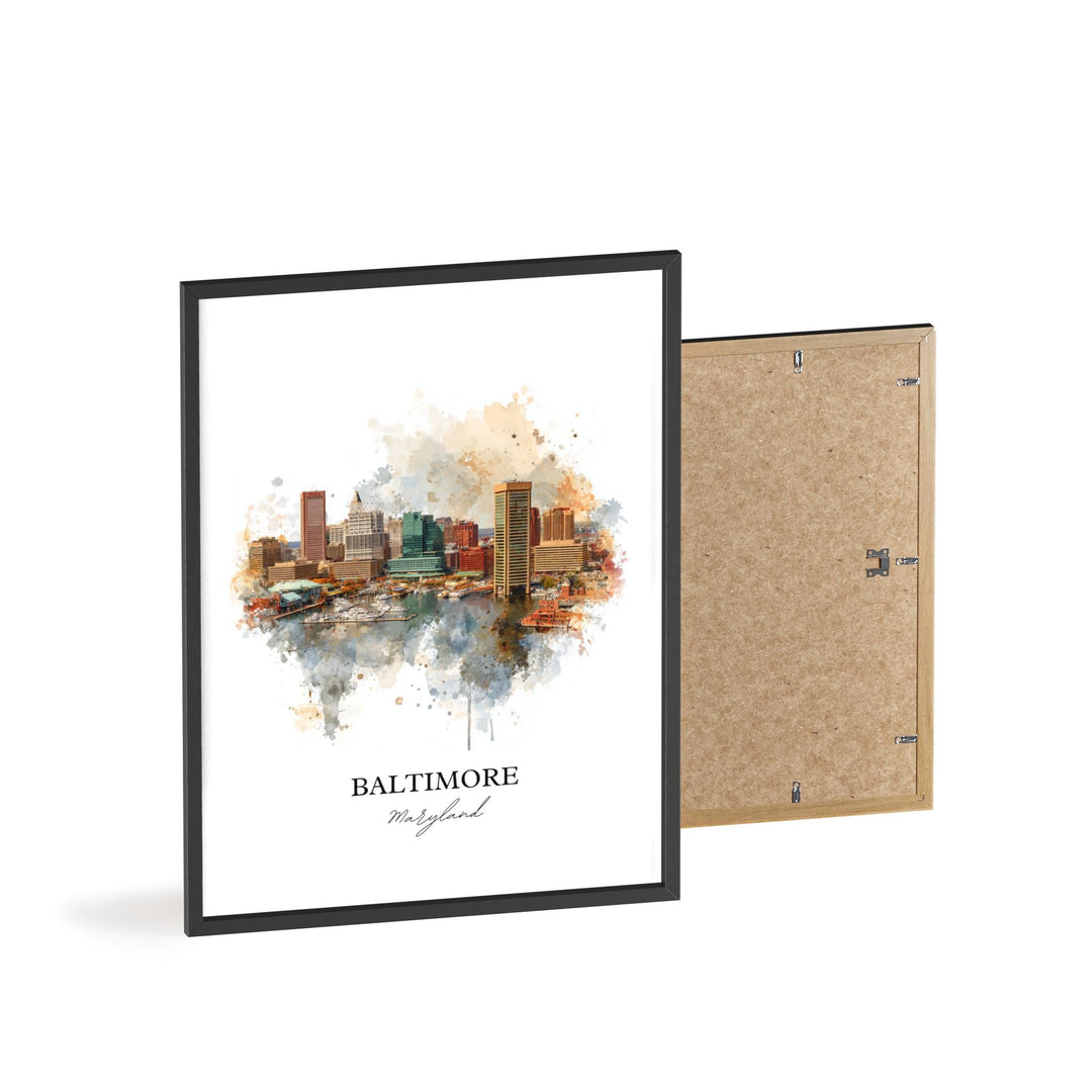 Baltimore, Maryland – Watercolor Art Print