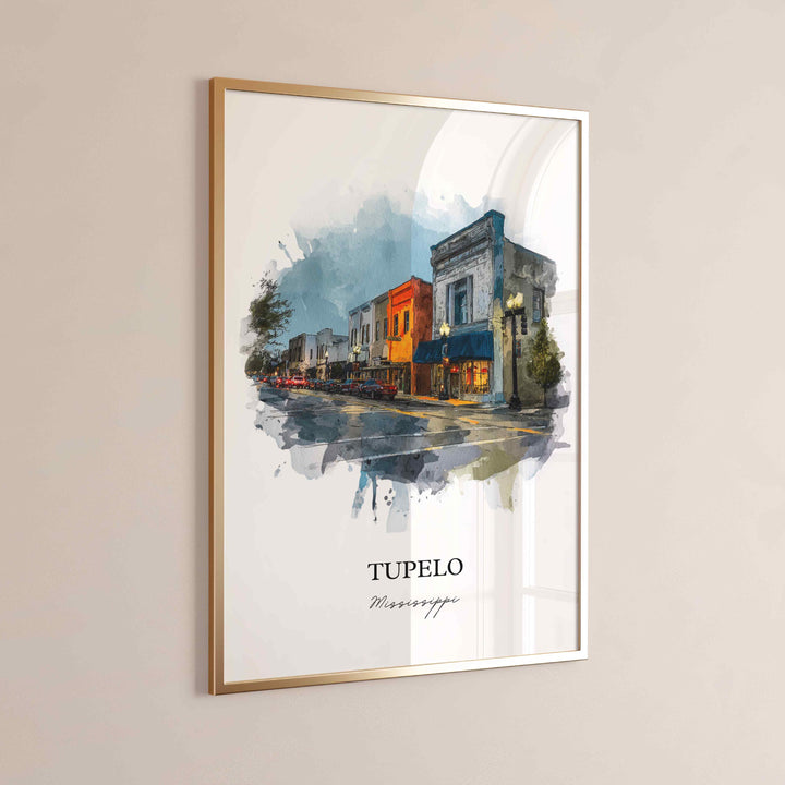Tupelo, Mississippi – Watercolor Art Print
