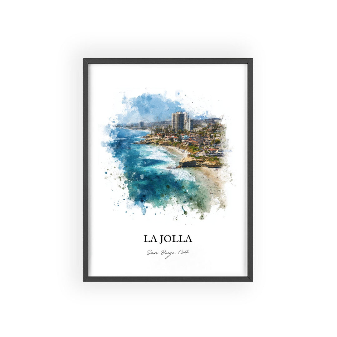 La Jolla, California – Watercolor Art Print