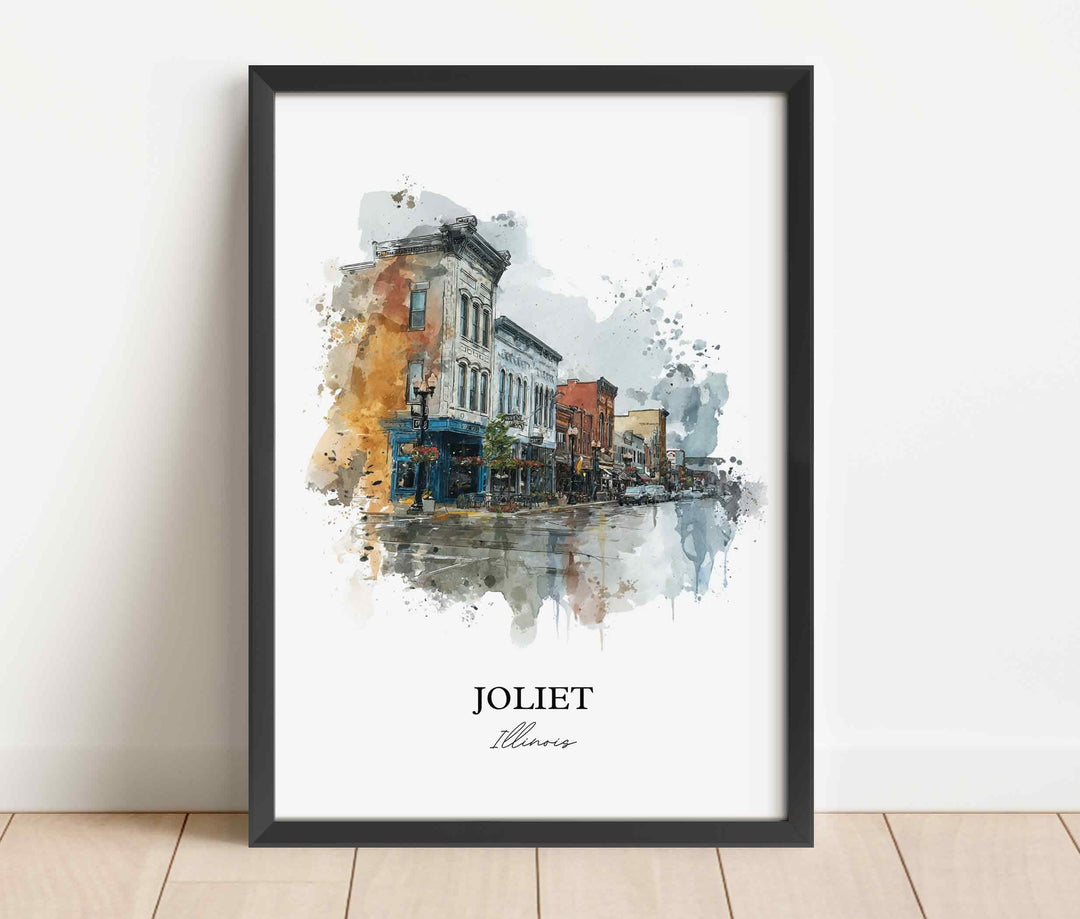 Joliet, Illinois – Watercolor Art Print