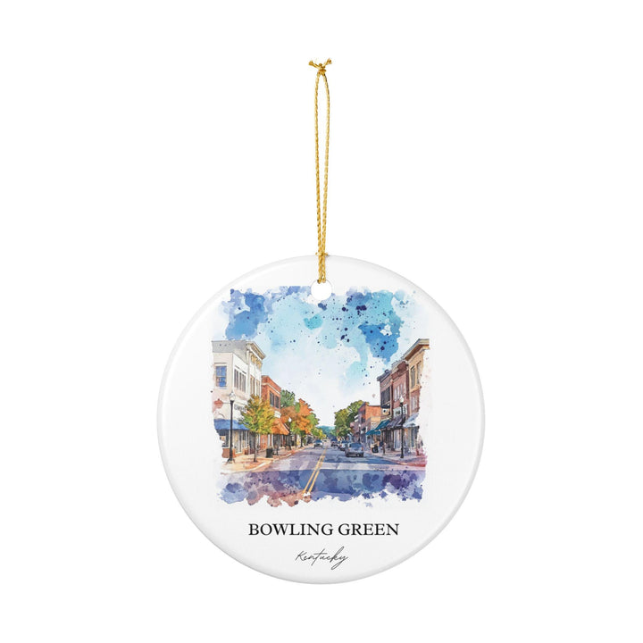 Bowling Green KY Ornament: Unique Bowling Green KY Souvenir, Kentucky Xmas Decor, and Authentic Kentucky Gift