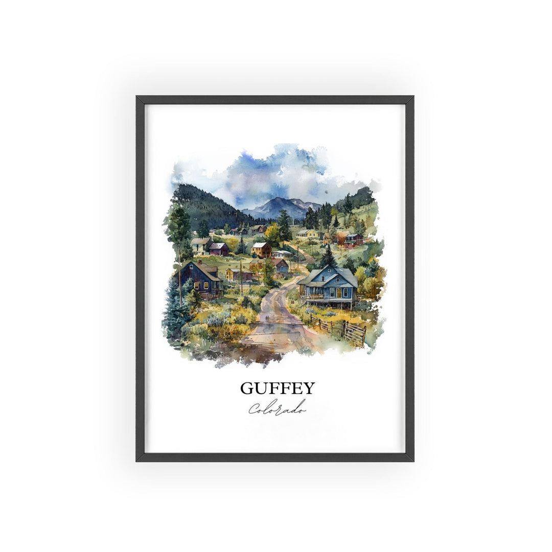 Guffey, Colorado, USA – Watercolor Art Print