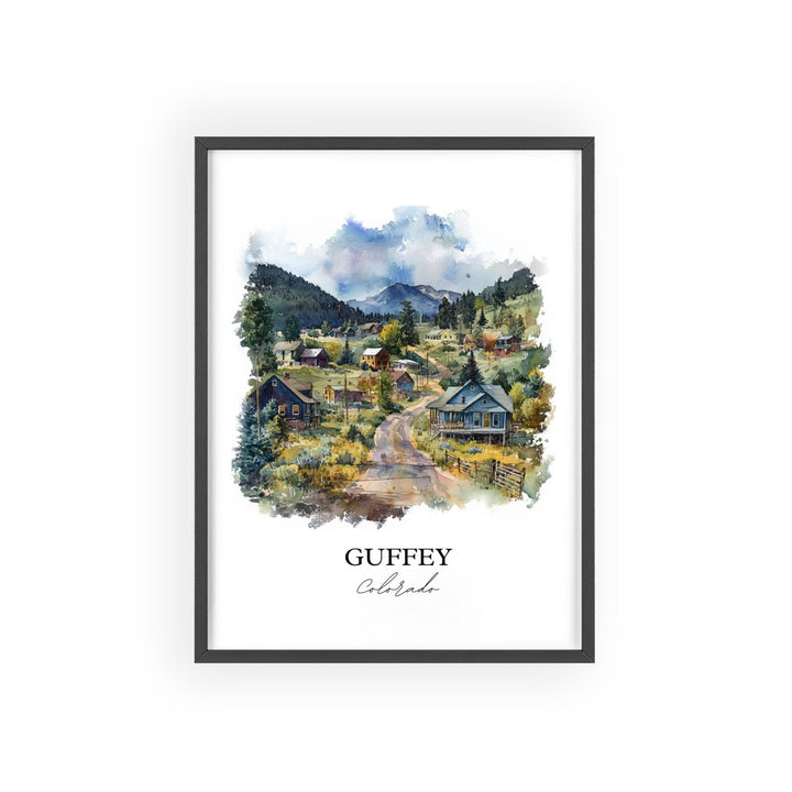 Guffey, Colorado, USA – Watercolor Art Print
