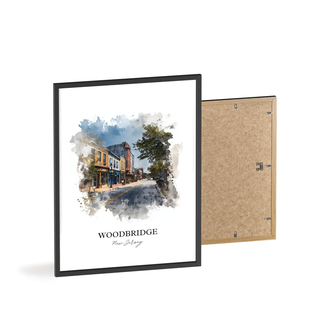Woodbridge, New Jersey, USA – Watercolor Art Print