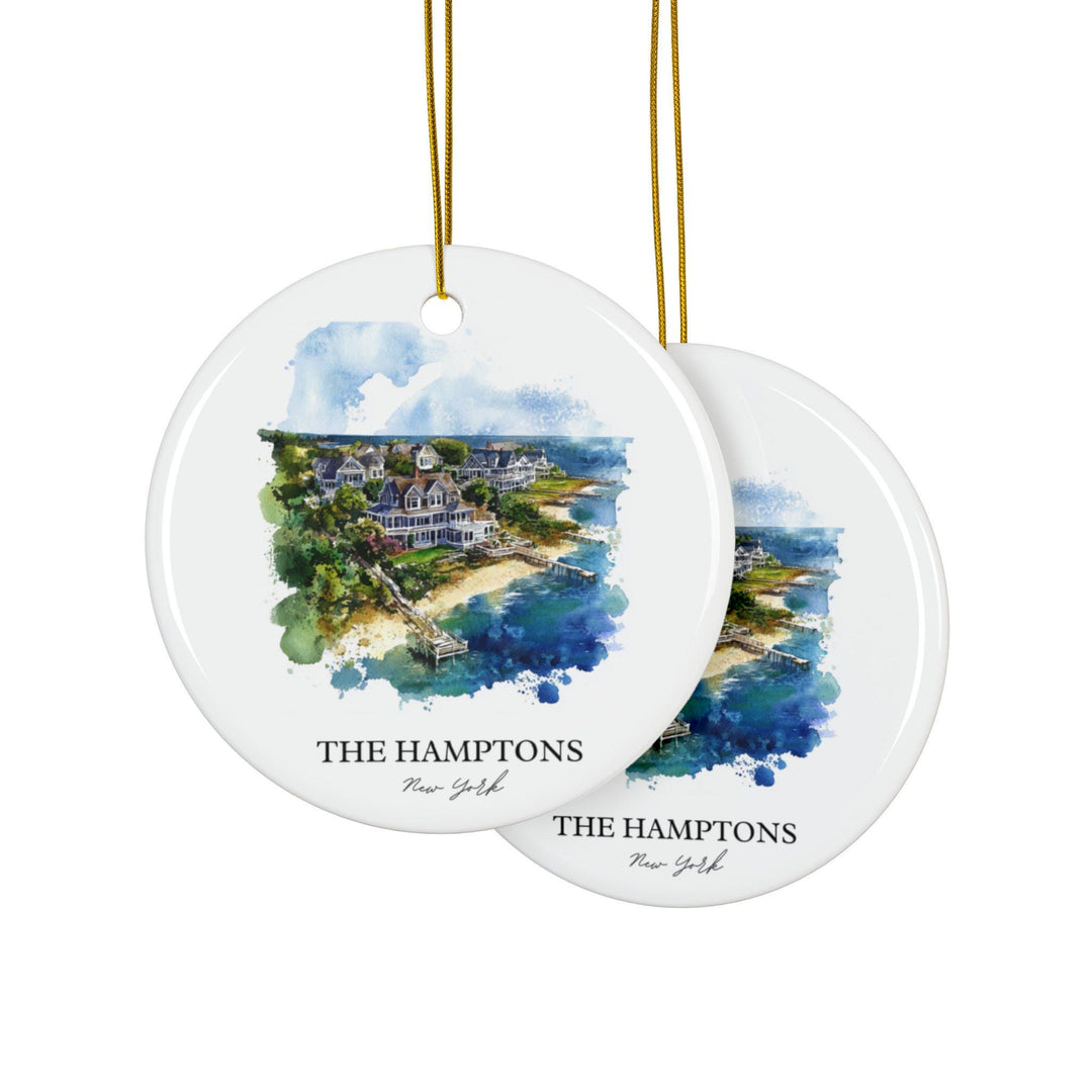 Hamptons NY Ornament: Unique Hamptons Souvenir, Hamptons Xmas Decor, and Authentic Hamptons Gift