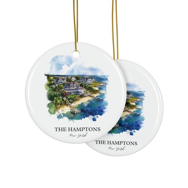 Hamptons NY Ornament: Unique Hamptons Souvenir, Hamptons Xmas Decor, and Authentic Hamptons Gift