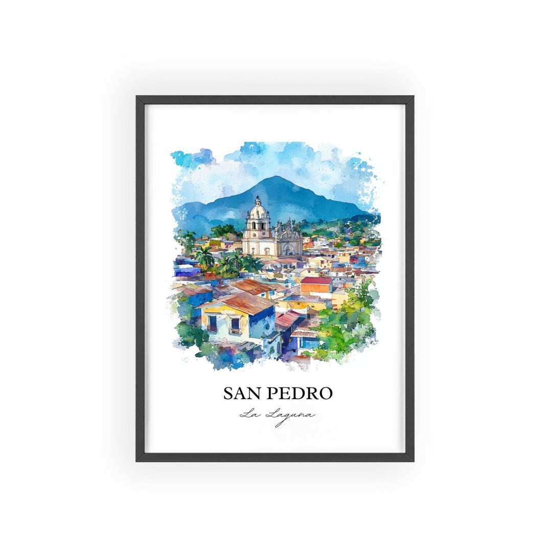 San Pedro La Laguna Wall Art, Guatemala Print, Guatemala Artwork, San Pedro La Laguna Gift, Travel Print, Travel Poster, Housewarming Gift
