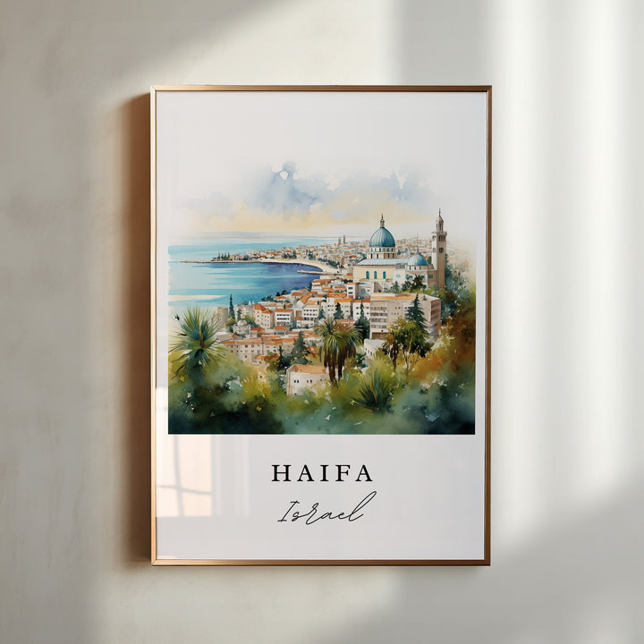 Haifa Israel wall art - Israel, Haifa poster, Haifa Wedding gift, Haifa Israel Birthday present, Custom Text, Personalized Gift