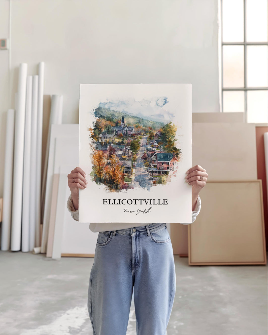 Ellicottville NY Wall Art, Holiday Valley Print, Ellicottville Artwork, Ellicottville Gift, Travel Print, Travel Poster, Housewarming Gift