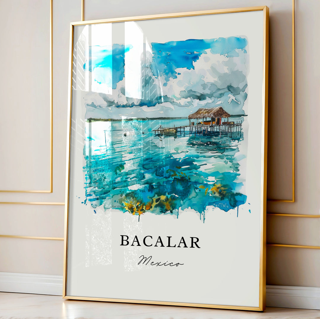 Bacalar Wall Art - Mexico Print