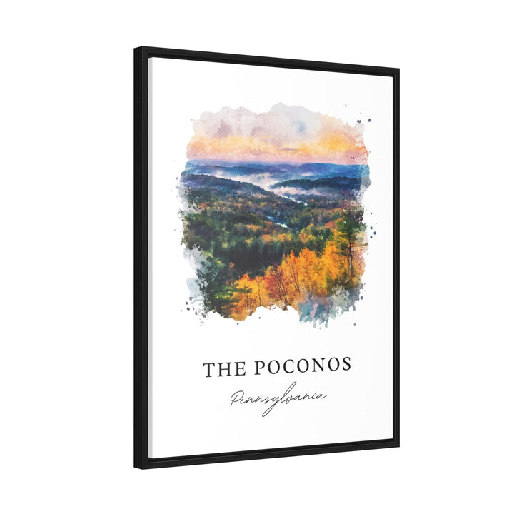 Poconos Wall Art, Poconos PA Print, Pocono Mountains Watercolor, Poconos Pennsylvania Gift,