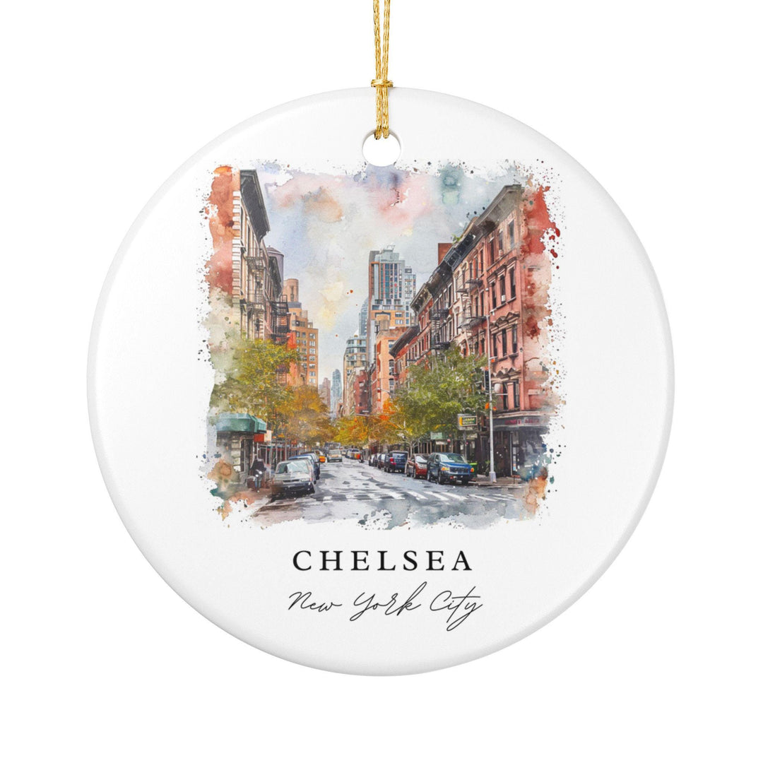 Chelsea NYC Ornament: Unique Chelsea Souvenir, Chelsea Manhattan Xmas Decor, and Authentic Manhattan Gift
