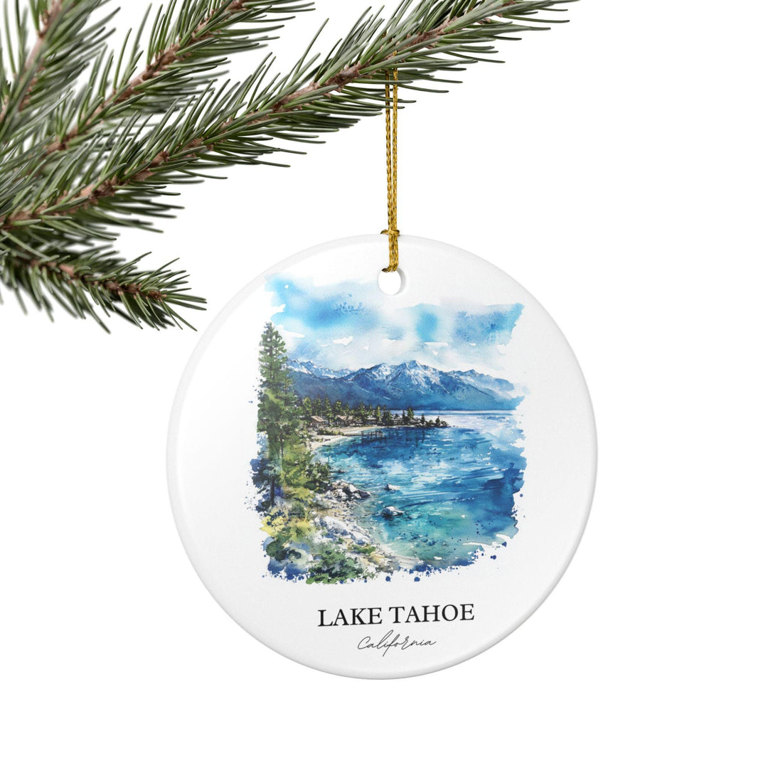 Lake Tahoe Ornament: Unique Lake Tahoe Souvenir, Tahoe Xmas Decor, and Authentic Lake Tahoe California Gift