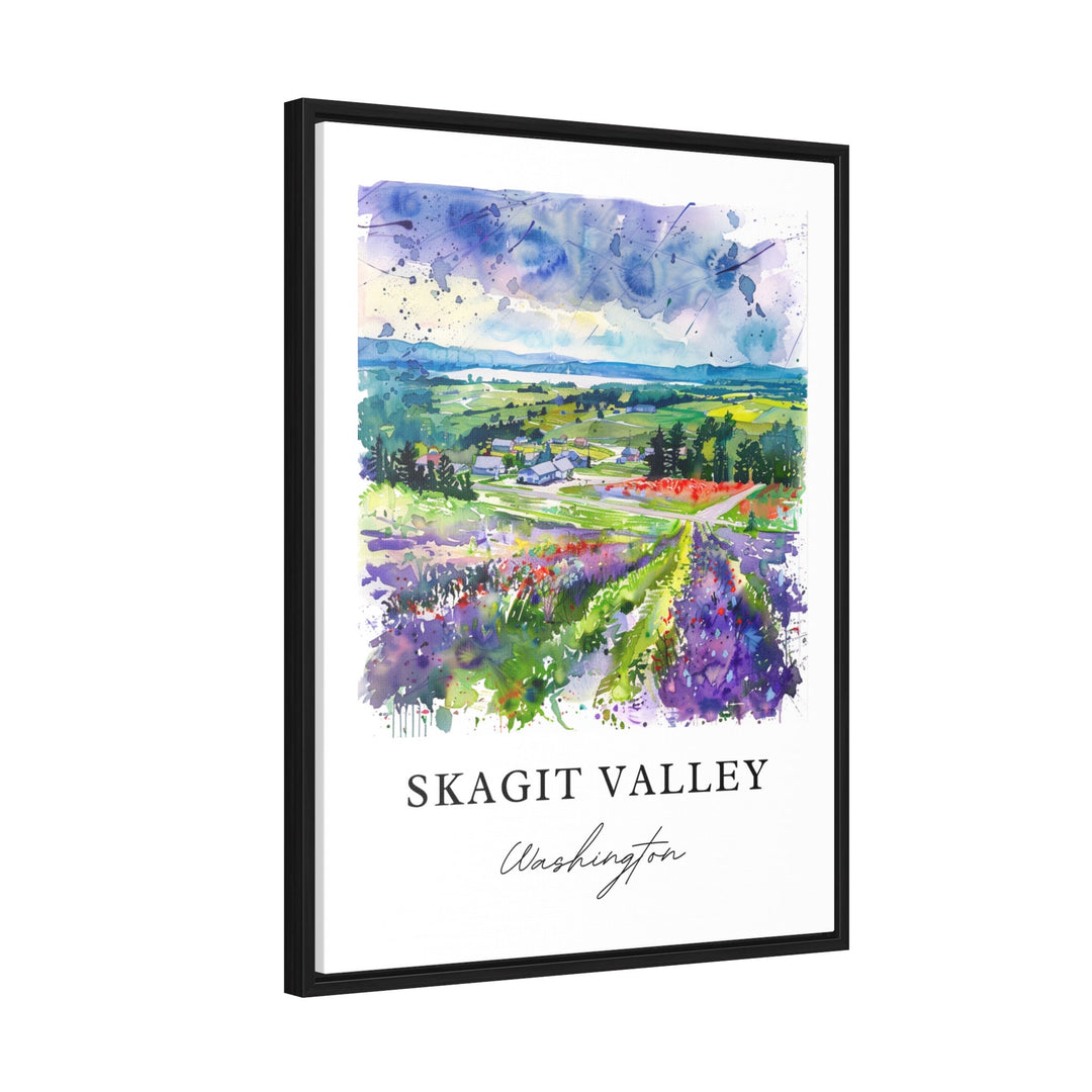 Skagit Valley, Washington, USA – Watercolor Art Print