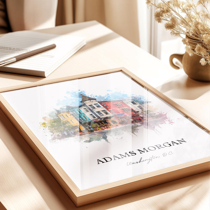 Adams Morgan, Washington DC – Watercolor Art Print