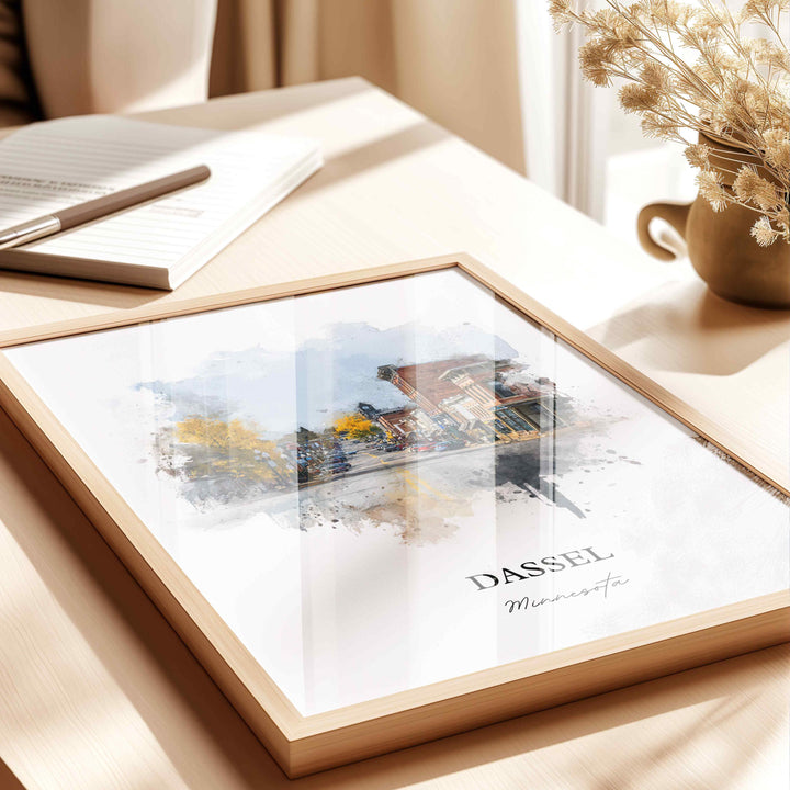 Dassel, Minnesota – Watercolor Art Print
