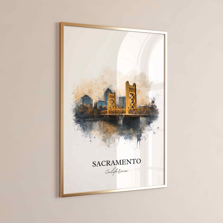 Sacramento, California – Watercolor Art Print