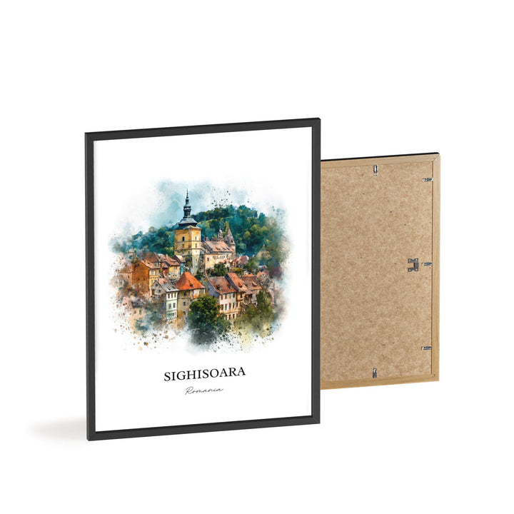Sighisoara, Romania – Watercolor Art Print