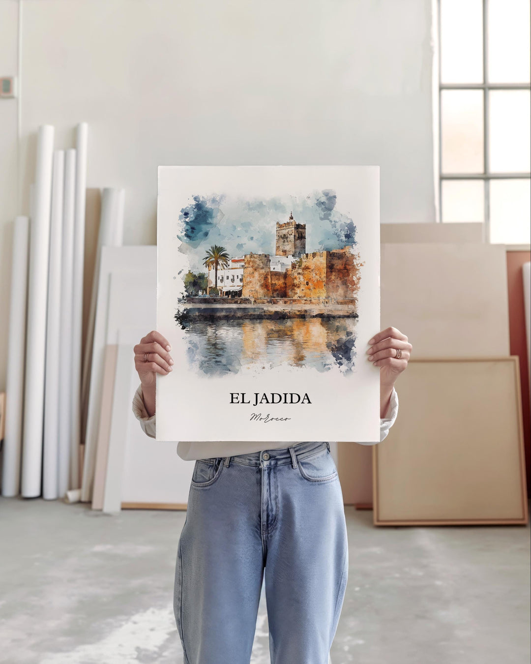 El Jadida, Morocco – Watercolor Art Print