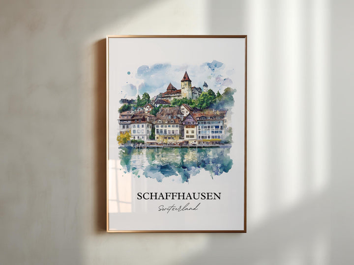 Schaffhausen Travel Print Wall Art Schaffhausen Wall Home Décor Schaffhausen Gift Art Lovers Switzerland Art Lover Gift Schaffhausen Poster