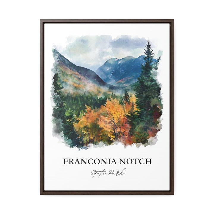 Franconia Notch State Park Art, Lincoln NH Print, New Hampshire Art, Franconia Notch Gift, Travel Print, Travel Poster, Housewarming Gift
