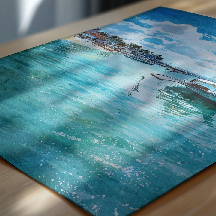 Cebu Philippines Watercolor Art Cebu Travel Print Cebu Beach Artwork Cebu Decor Philippines Wall Art