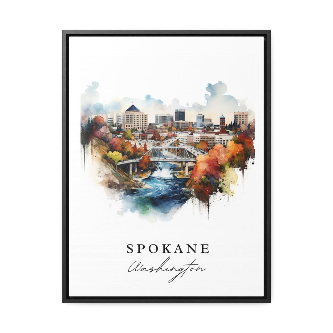 Spokane WA wall art - Washington, Spokane poster, Spokane Wedding gift, Spokane Birthday present, Custom Text, Personalized Gift