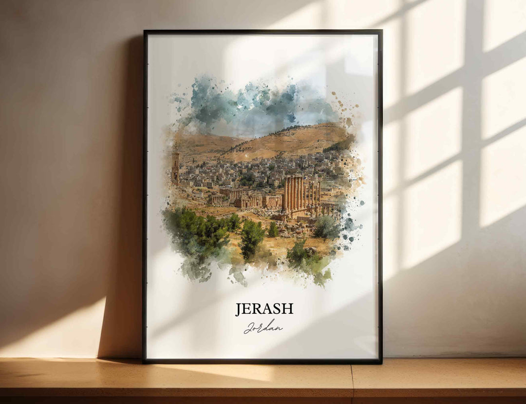 Jerash, Jordan – Watercolor Art Print