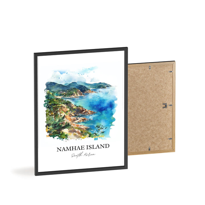 Namhae Island Wall Art, South Gyeongsang Print, South Korea Watercolor, Namhae Island Gift, Travel Print, Travel Poster, Housewarming Gift