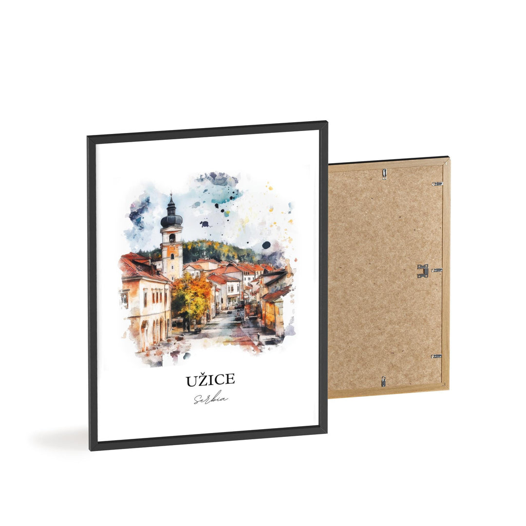 Uzice Serbia Wall Art, Zlatibor District Print, Serbia Watercolor Art, Uzice Serbia Gift, Travel Print, Travel Poster, Housewarming Gift