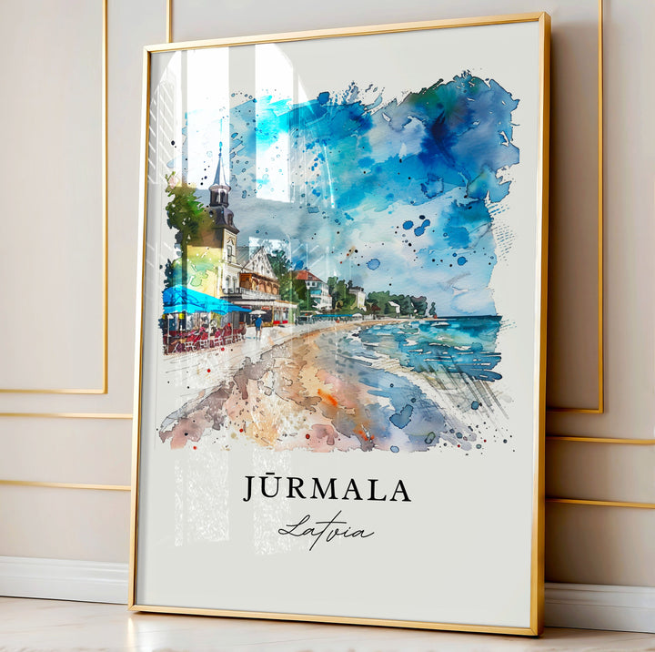 Jurmala Latvia Wall Art, Jurmala Beach Print, Latvia Wall Art, Jurmala Gift, Travel Print, Travel Poster, Travel Gift, Housewarming Gift