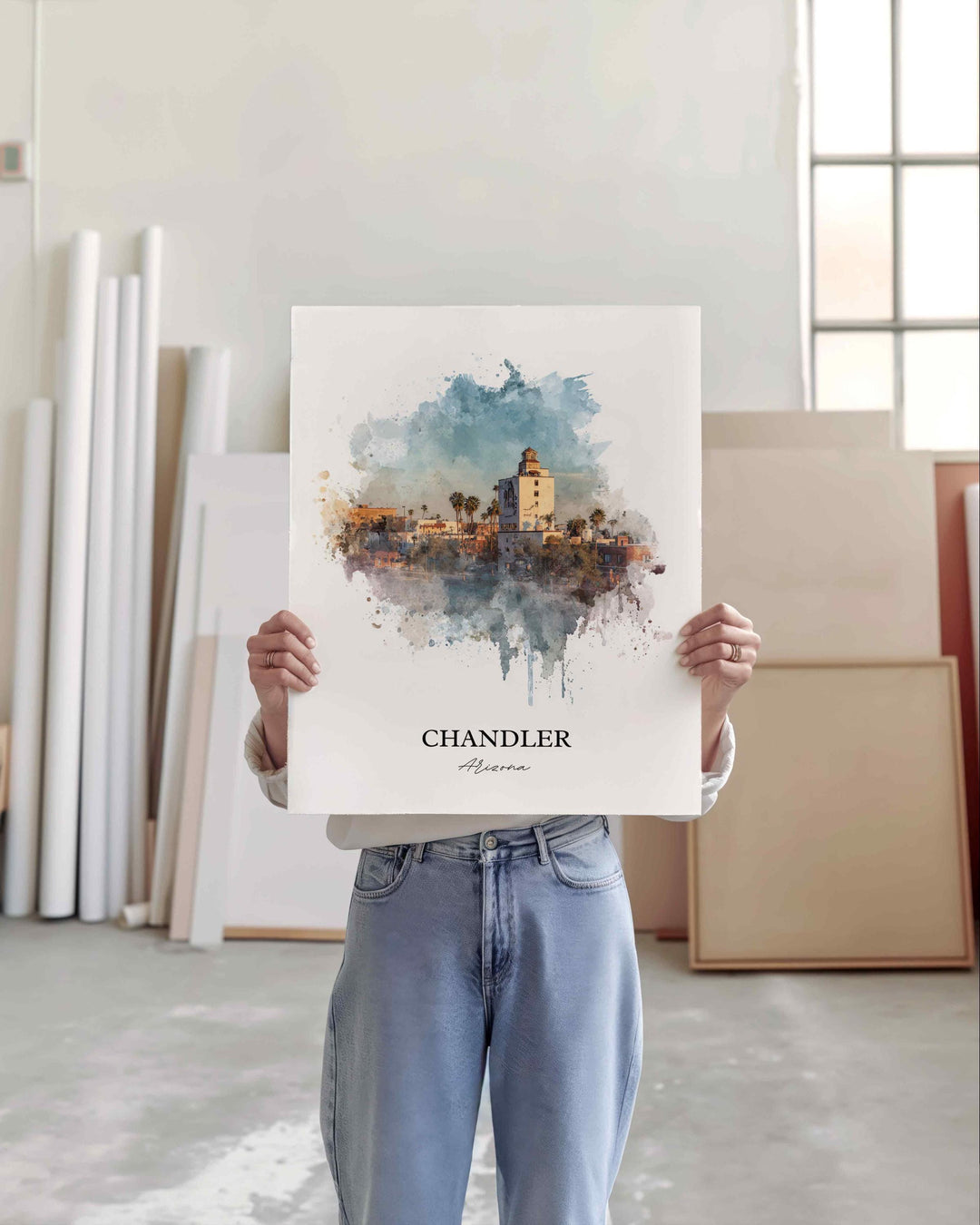 Chandler, Arizona – Watercolor Art Print