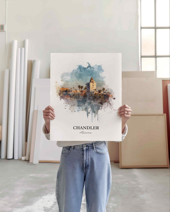 Chandler, Arizona – Watercolor Art Print