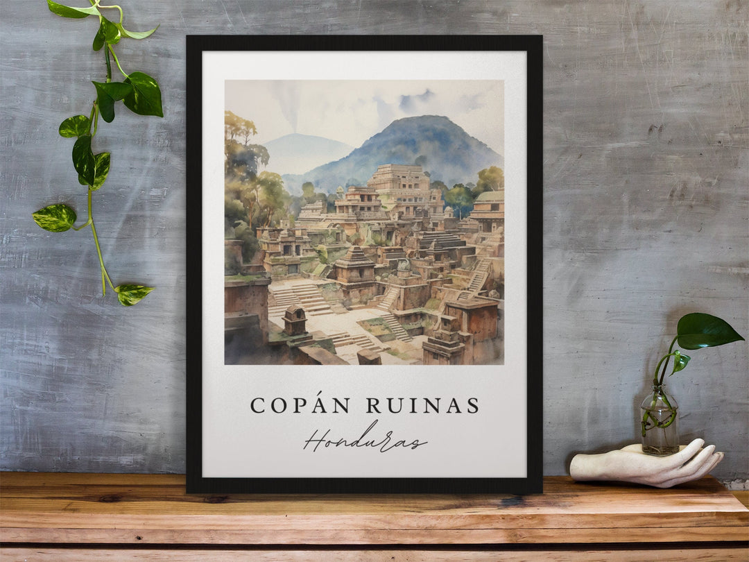 Copan Ruinas Honduras wall art - Honduras, Copan Ruins poster, Wedding gift, Birthday present, Custom Text, Personalized Gift