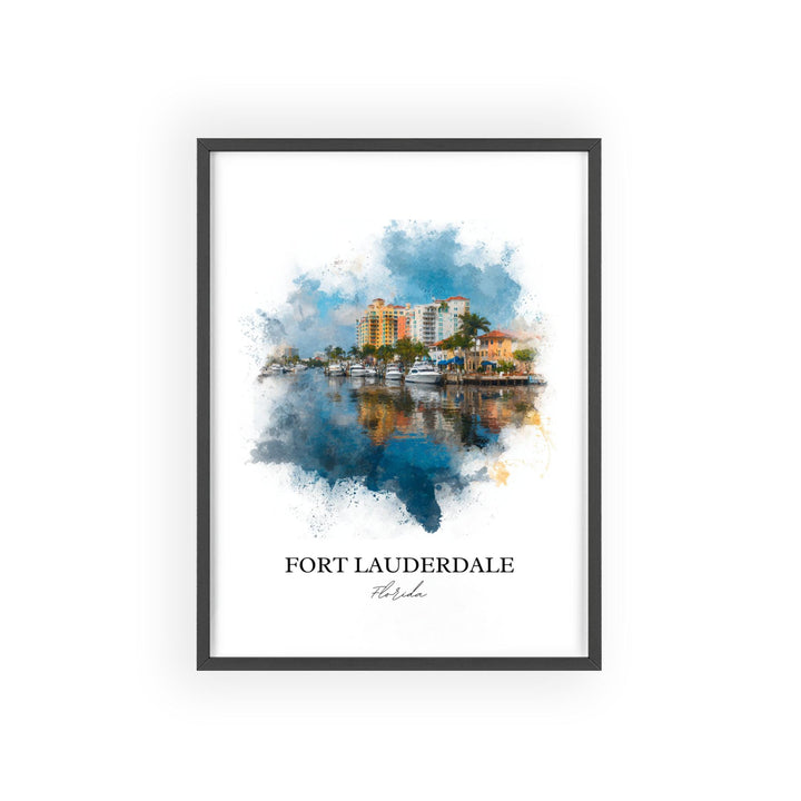 Fort Lauderdale, Florida – Watercolor Art Print