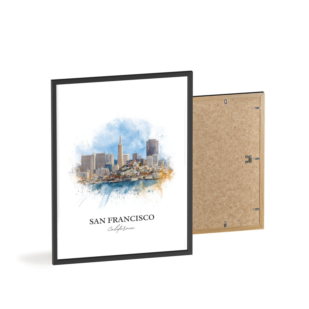 San Francisco, California – Watercolor Art Print
