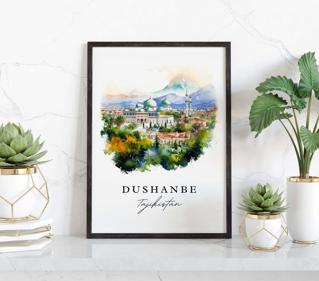 Dushanbe wall art - Tajikistan, Dushanbe print, Dushanbe Wedding gift, Tajikistan Birthday present, Custom Text, Perfect Gift