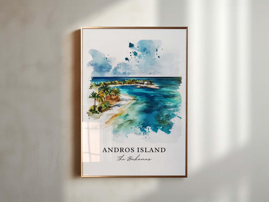 Andros Island Wall Art - Bahamas Print