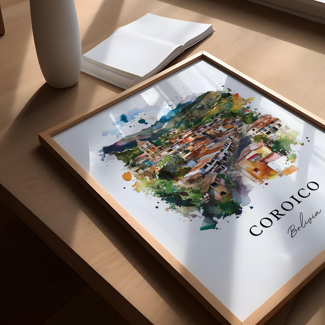 Coroico, Bolivia – Watercolor Art Print