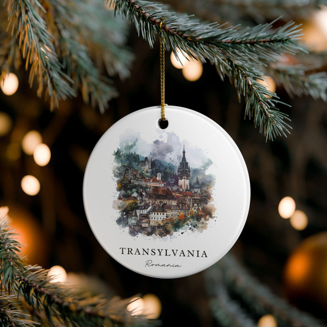 Transylvania Romania Ornament: Unique Romania Souvenir, Romania Xmas Decor, and Authentic Romania Gift