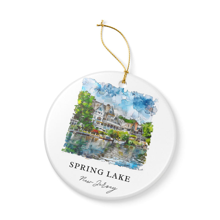 Spring Lake NJ Ornament: Unique Spring Lake Souvenir, Spring Lake Xmas Decor, and Authentic Jersey Shore Gift