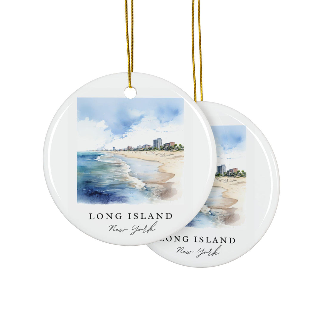 Long Island NY Ornament: Unique Long Island NY Souvenir, Long Island Xmas Decor, and Authentic Long Island NY Gift