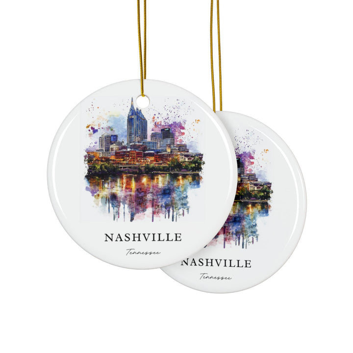 Nashville TN Ornament: Unique Nashville Souvenir, Nashville Tennessee Decor, and Authentic Nashville TN Gift