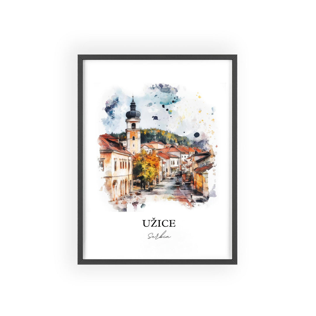 Uzice Serbia Wall Art, Zlatibor District Print, Serbia Watercolor Art, Uzice Serbia Gift, Travel Print, Travel Poster, Housewarming Gift