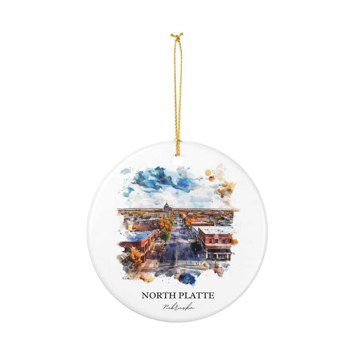 North Platte, Nebraska Ornament: Unique North Platte Souvenir, North Platte Xmas Decor, and Authentic North Platte Nebraska Gift