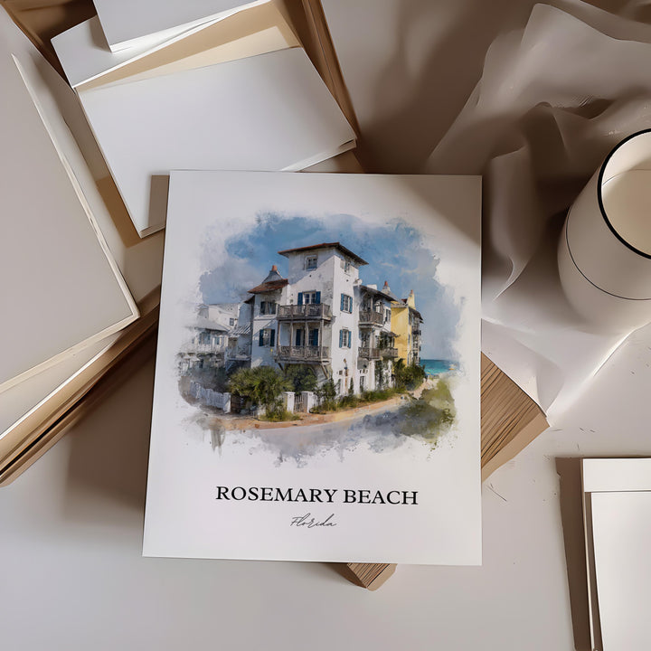 Rosemary Beach, Florida – Watercolor Art Print