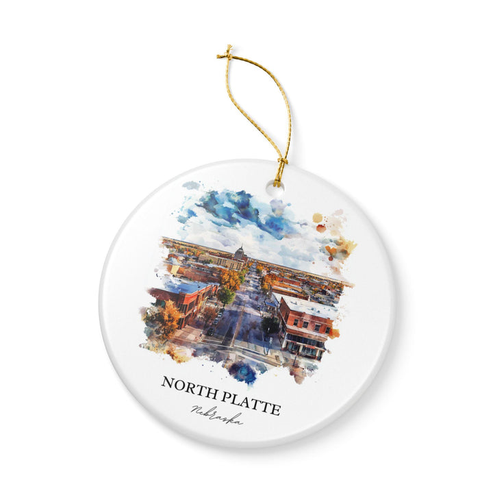 North Platte, Nebraska Ornament: Unique North Platte Souvenir, North Platte Xmas Decor, and Authentic North Platte Nebraska Gift