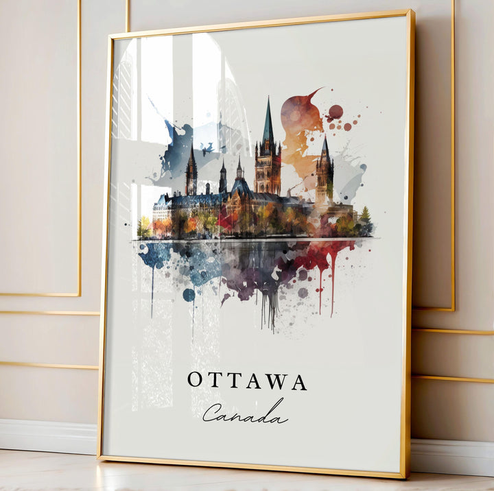 Ottawa Canada wall art - Canada, Ottawa poster, Ottawa Wedding gift, Ottawa Skyline Birthday present, Custom Text, Personalised Gift