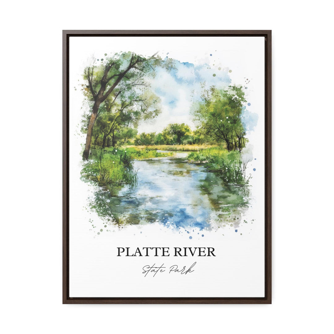 Platte River State Park Art, Platte County Print, Nebraska Watercolor, Platte River NE Gift, Travel Print, Travel Poster, Housewarming Gift