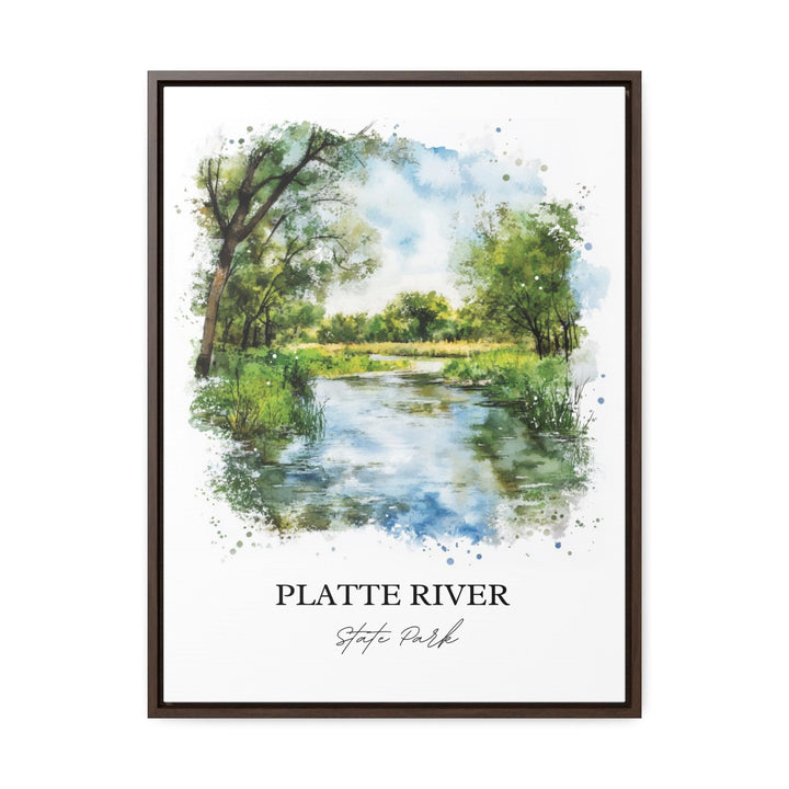 Platte River State Park Art, Platte County Print, Nebraska Watercolor, Platte River NE Gift, Travel Print, Travel Poster, Housewarming Gift